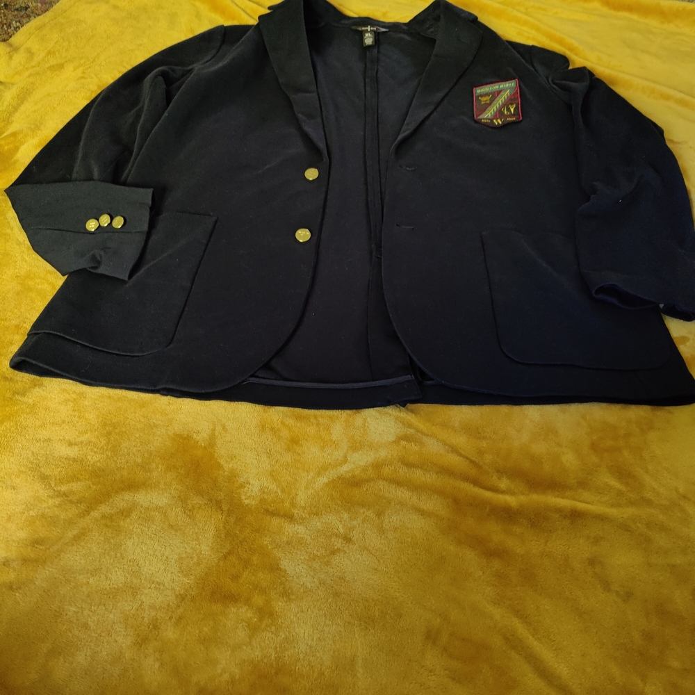 NWOT Women's Blue Blazer with Gold Accents